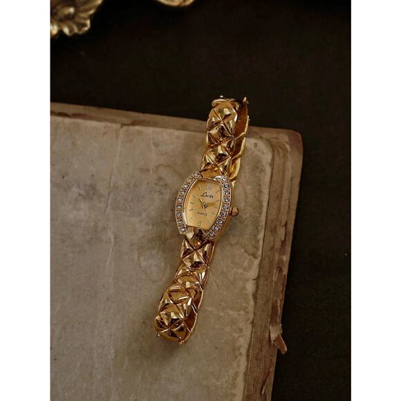 Gold French Vintage Style Unique Dainty Women’s Wrist Watch Trendy Cute Gift